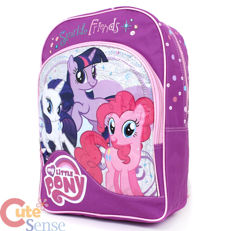 My Little Pony Large School Backpack 16" Book Bag Sparkle Friends