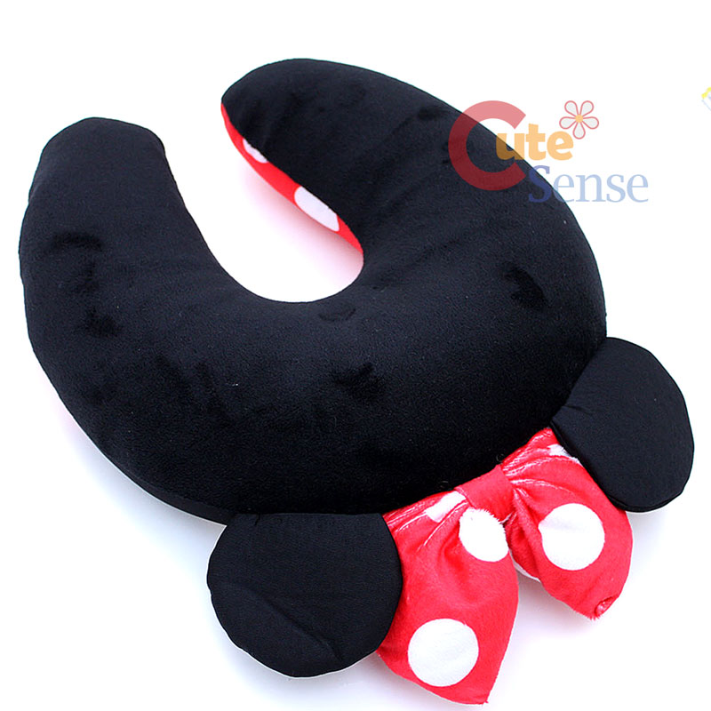 Minnie Mouse Neck Rest Pillow Travel Cushion with Ear Car Airplane
