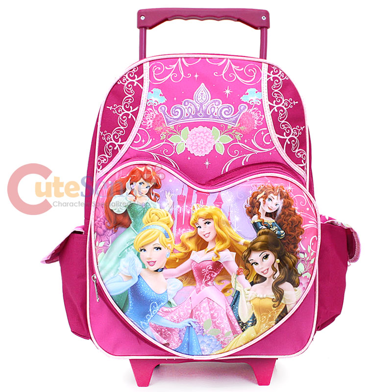 Disney Princess School Rolling Backpack 16" Roller Bag