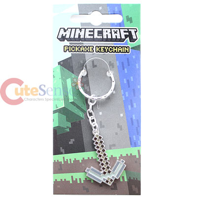 Minecraft Pickaxe Metal Keychain