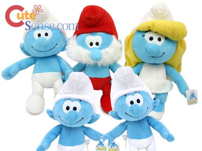 The Smurfs , Smurfette , Papa Smurf Plush doll Set -13in