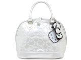 Sanrio Hello Kitty Ivory Shiny Embossed Hand Bag