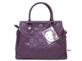 Sanrio Hello Kitty Grape Embossed Faux Leather Satchel