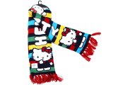 Sanrio Hello kitty in Rainbow Knitted Long Scarf by Loungefly