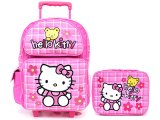 Sanrio Hello Kitty Large School Roller Backpack Lunch Bag Set :Teddy Bear