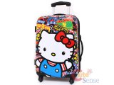 Hello Kitty Rolling Luggage 20"  Hard Suit Case :Sticker Prints
