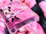 Disney Minnie Mouse Raschel Plush Blanket 60" x 80" -Pink Bow