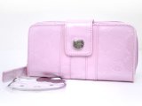 Sanrio Hello Kitty Light Pink Shiny Embossed Wallet :Loungefly