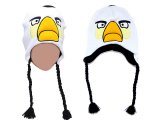 Rovio Angry Birds White Peru Bird Knitted Lapland Hat : Beanie with Ear Flap (Kids to Adult )