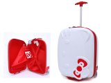 Hello Kitty Face Rolling Luggage ,ABS Trolley Bag, Hard Suit Case :White
