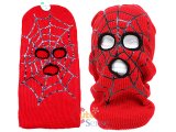 Marvel Red Spider Web Mens Ski Mask Beanie - Full Face Costume Mask