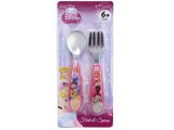 Disney Princesses StainlessSpoon and Fork  Kids meal time  Silverware Set