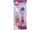 Disney Princesses Stainless Spoon and Fork  Kids meal time  Silverware Set