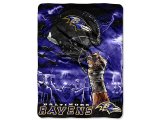 NFL Baltimore Ravens Twin Plush Blanket -Sky Helmet