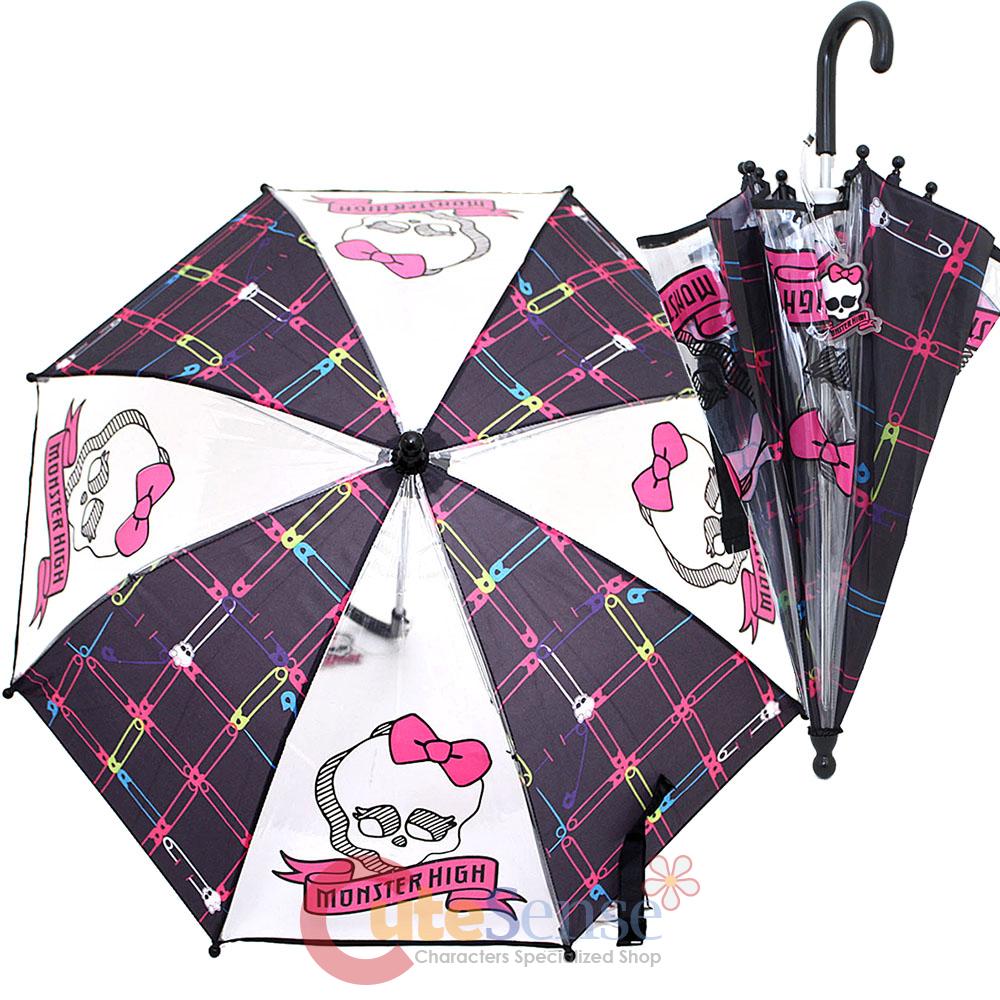 Monster High Kids Umbrella with Hook Handle Monster High Skull Gilrs Umbrella eBay