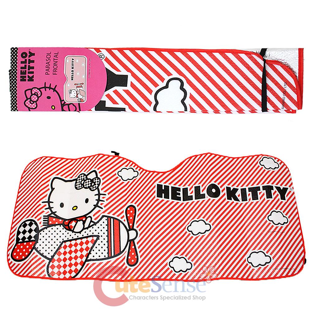 Hello Kitty Front Windshield Shade Window Sun Shade Airplane Auto