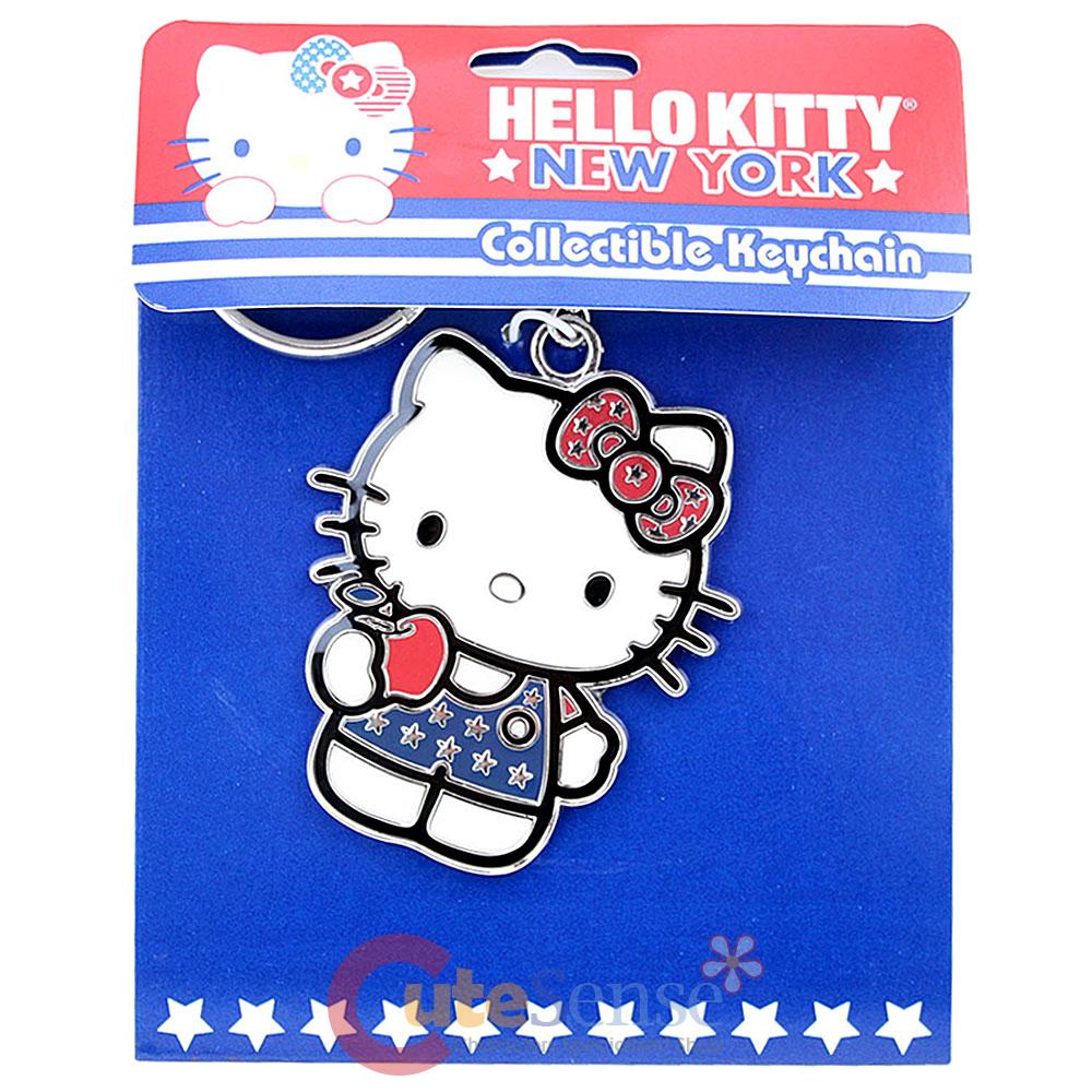 Sanrio Hello Kitty New York Apple Metal Key Chain Collectible Special