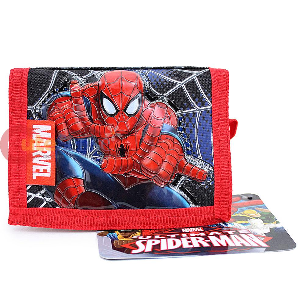 Marvel Ultimate Spiderman Kids Wallet Velcro Trifold Wallet Spider