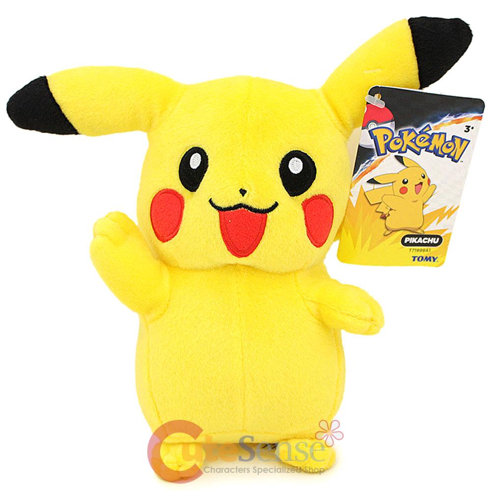 Pokemon Pikachu Plush Doll Soft Stuffed Toy by TOMY 9" Stand eBay