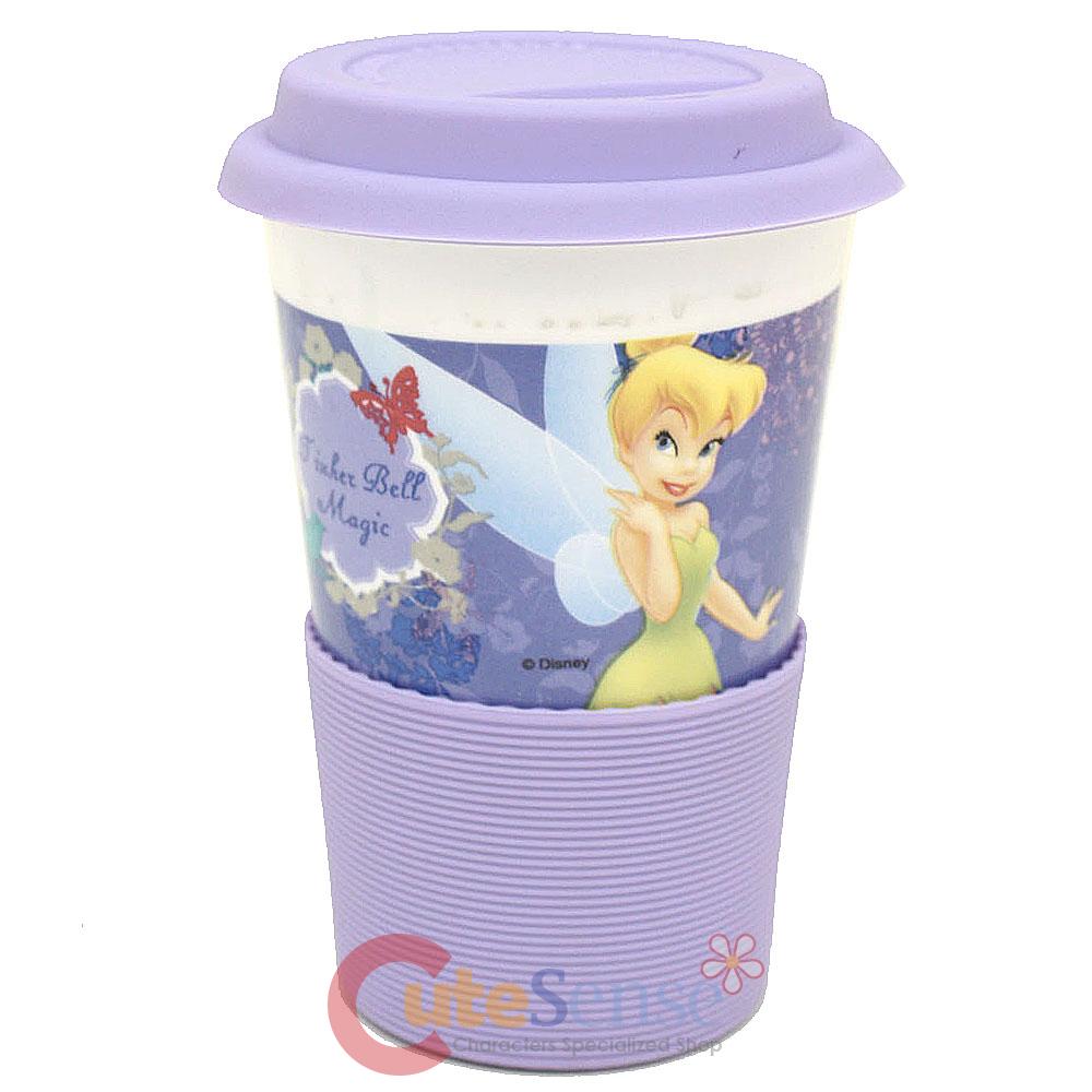Disney Tinkerbell Travel Mug Ceramic Coffee Cup with Silicone Lid & Sleeve 10oz eBay