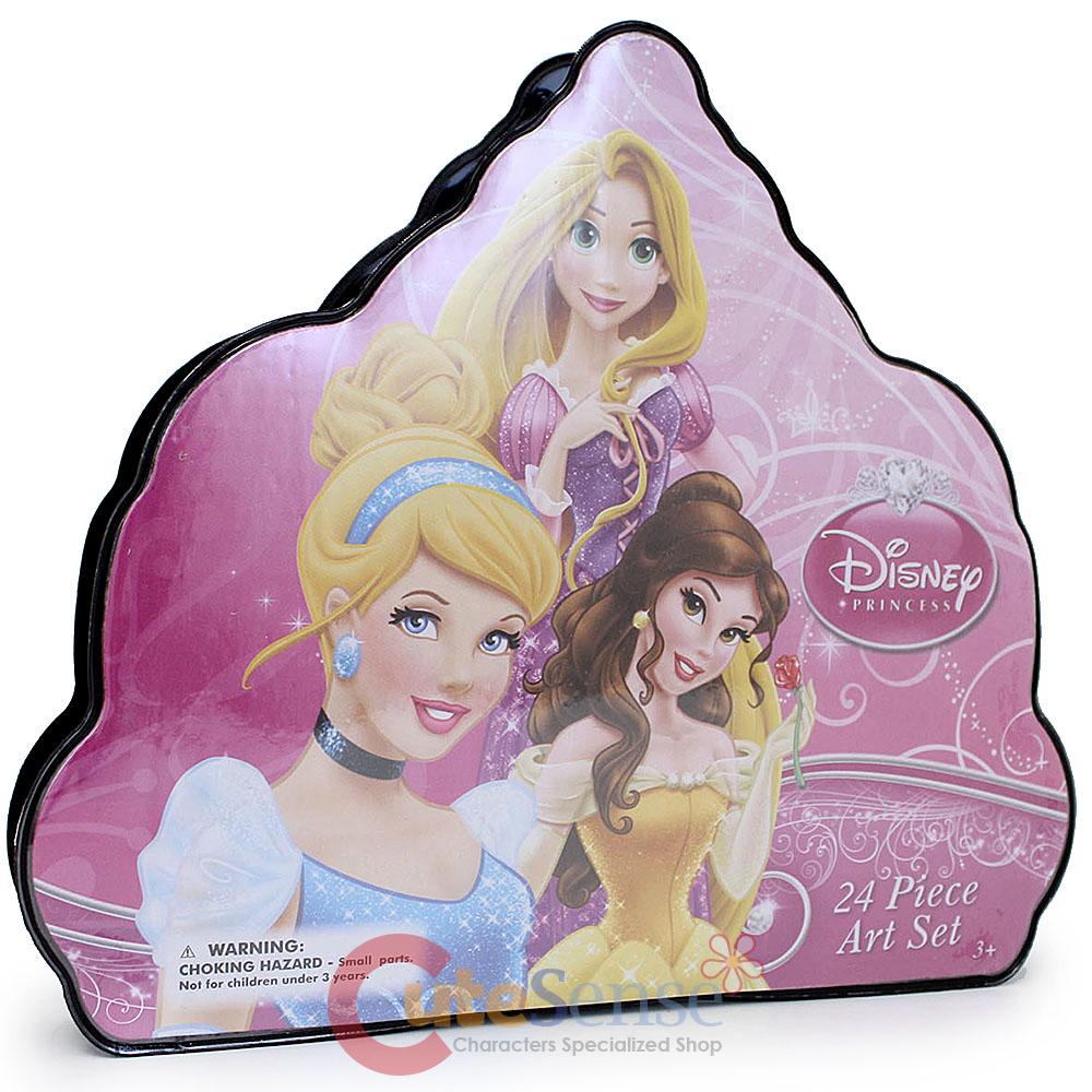 Disney Princess Art Drawing Set 24pc Art Set Water Color Paints Markers ...