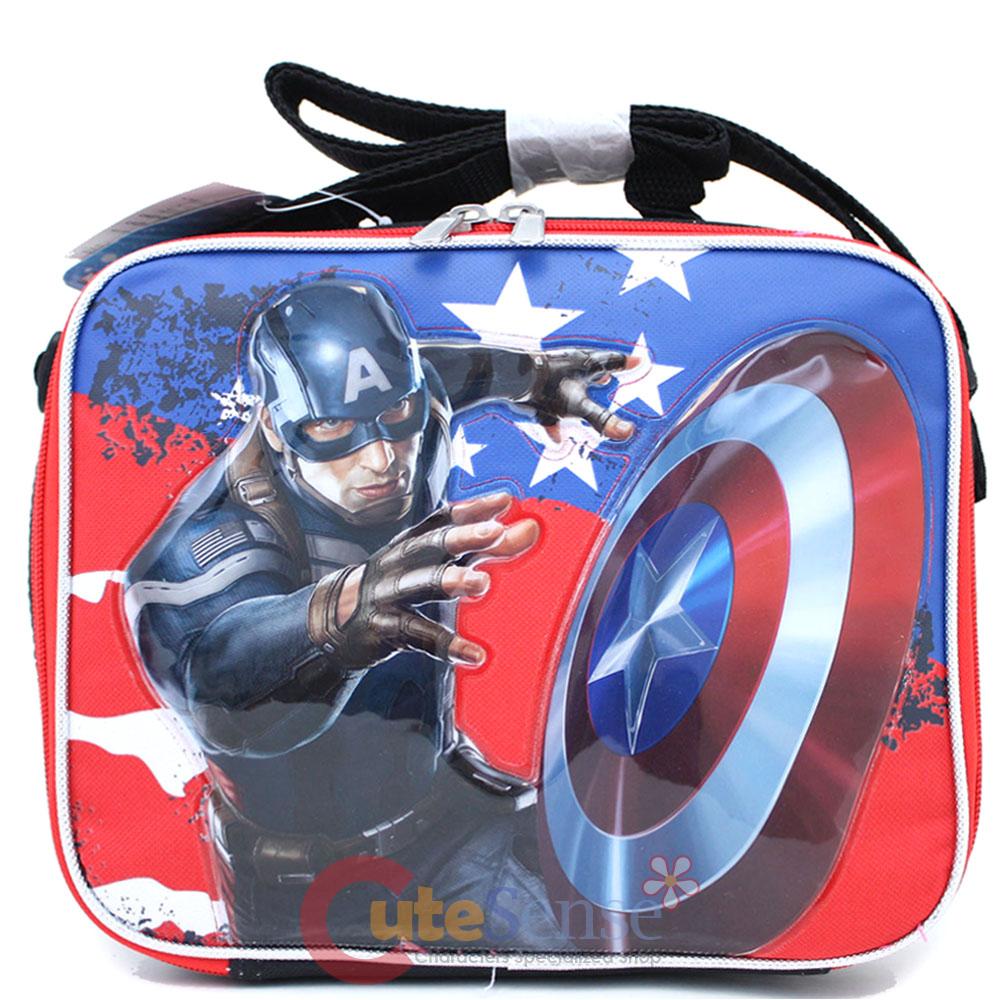 Marvel Avengers Captain America School Lunch Bag Insulated Box Great
