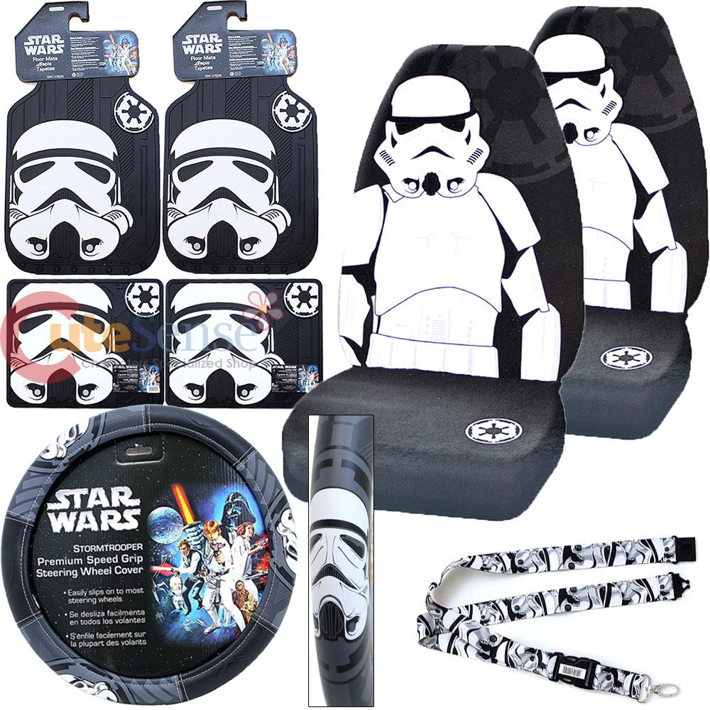Star Wars Storm Trooper Car Seat Covers Set Auto Accessories Complete