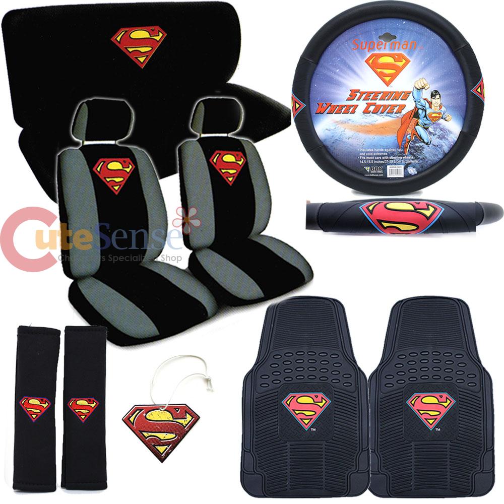 DC Comics Superman Car Seat Cover Set Color Shield Logo Auto