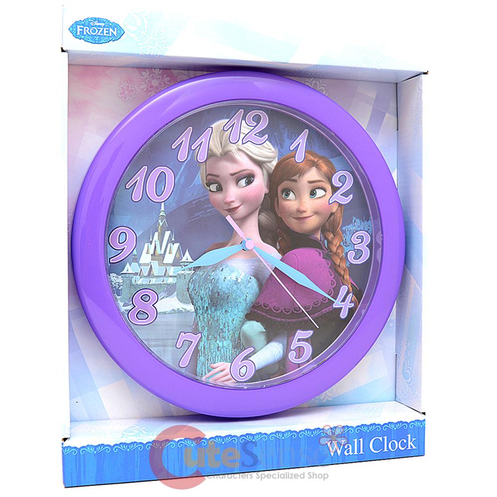 Disney Frozen Elsa and Anna Wall Clock 9.5in Round Watch eBay
