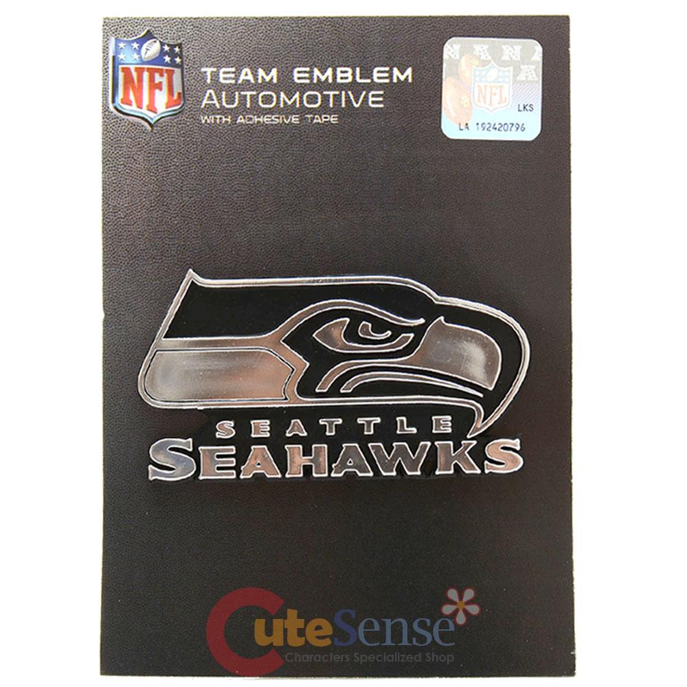 Seattle Seahawks Team Logo Auto Car Emblem NFL Auto Accessories Chrome Finish | eBay