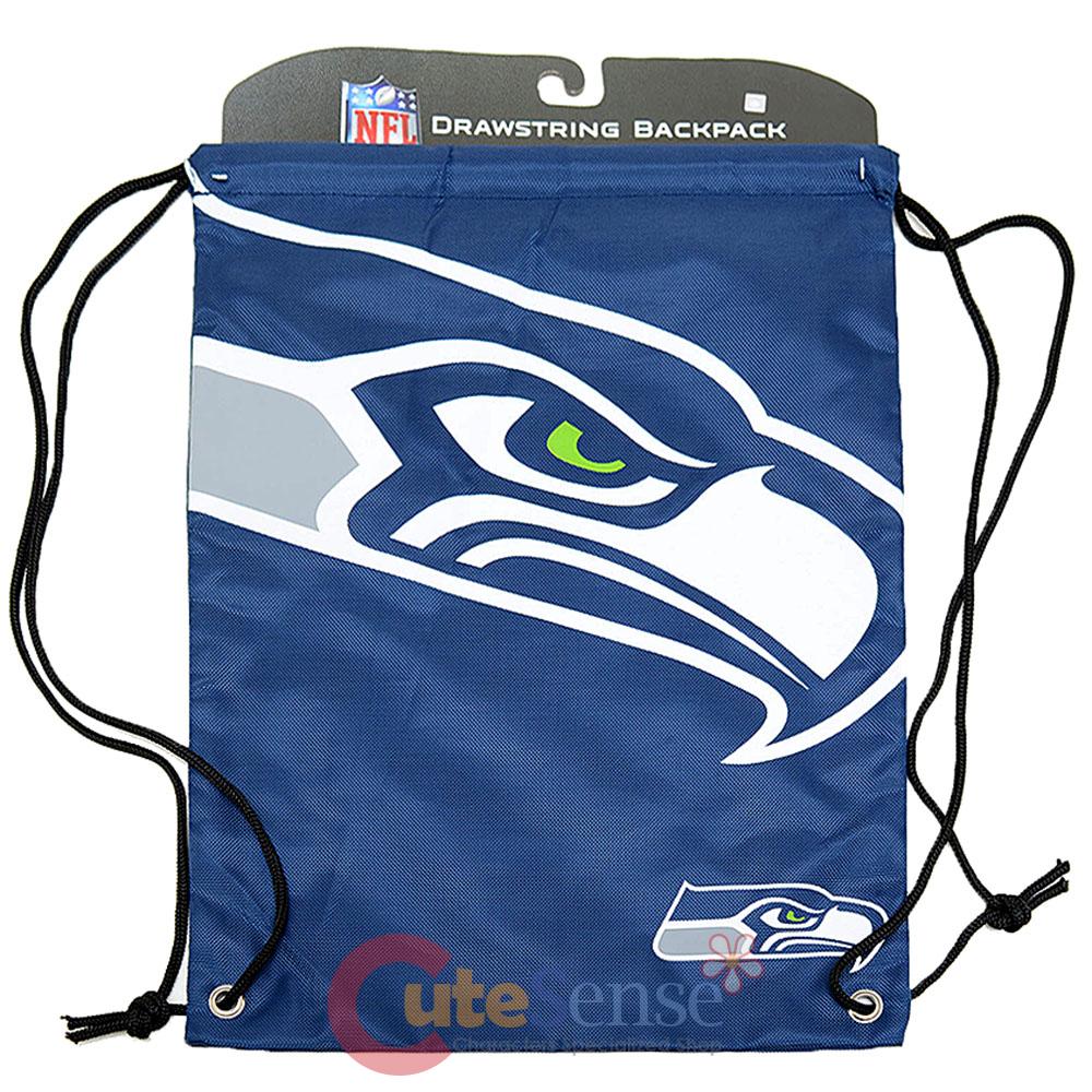 NFL Seattle Seahawks Team Logo Drawstring Backpack Sling Sack Bag eBay