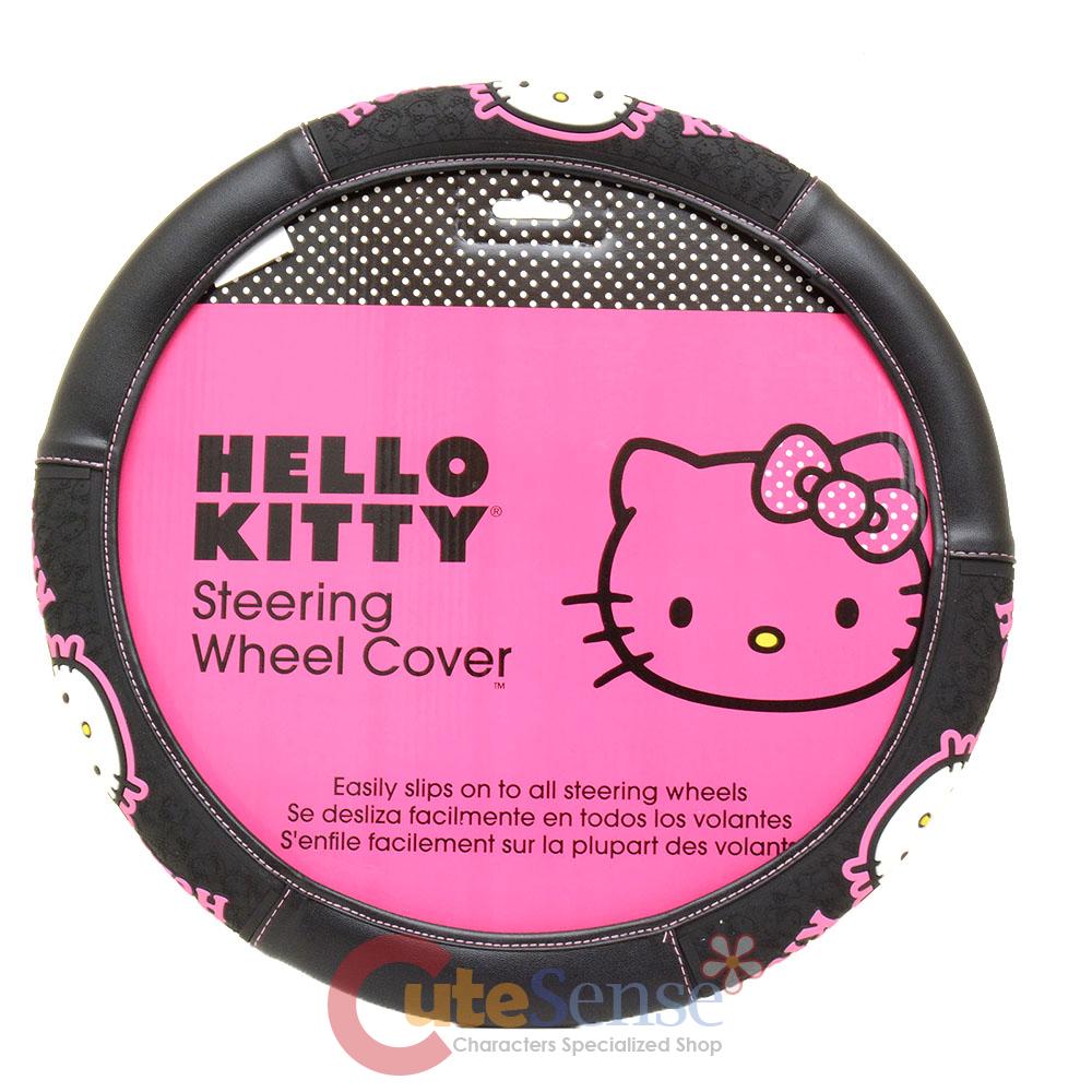 Sanrio Hello kitty Auto Car Steering Wheel Cover Collage Pink Black eBay