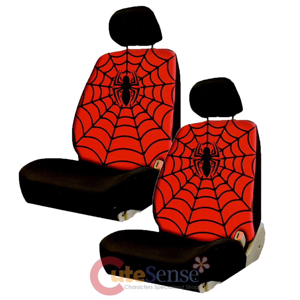 Marvel Spiderman 4pc Front Car Seat Cover Set Low Back