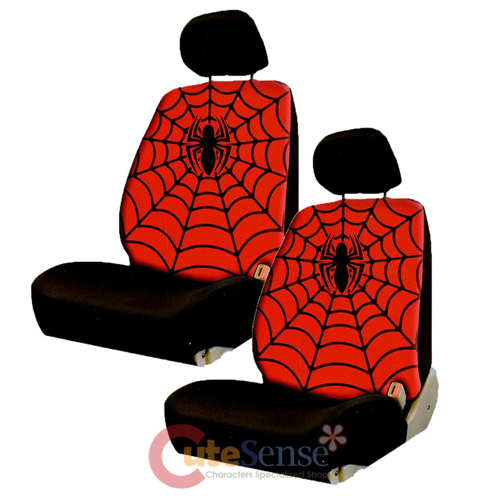 Marvel Spiderman 4pc Front Car Seat Cover Set Low Back Head W Product Details Marvel Spiderman Low Back Seat Covers Auto Accessories
