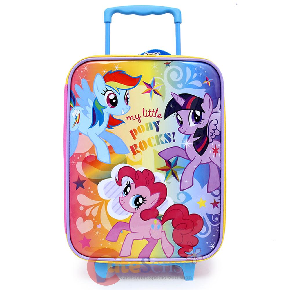 My Little Pony Rolling Luggage SuiteCase Travel Trolley Bag Pony Rocks