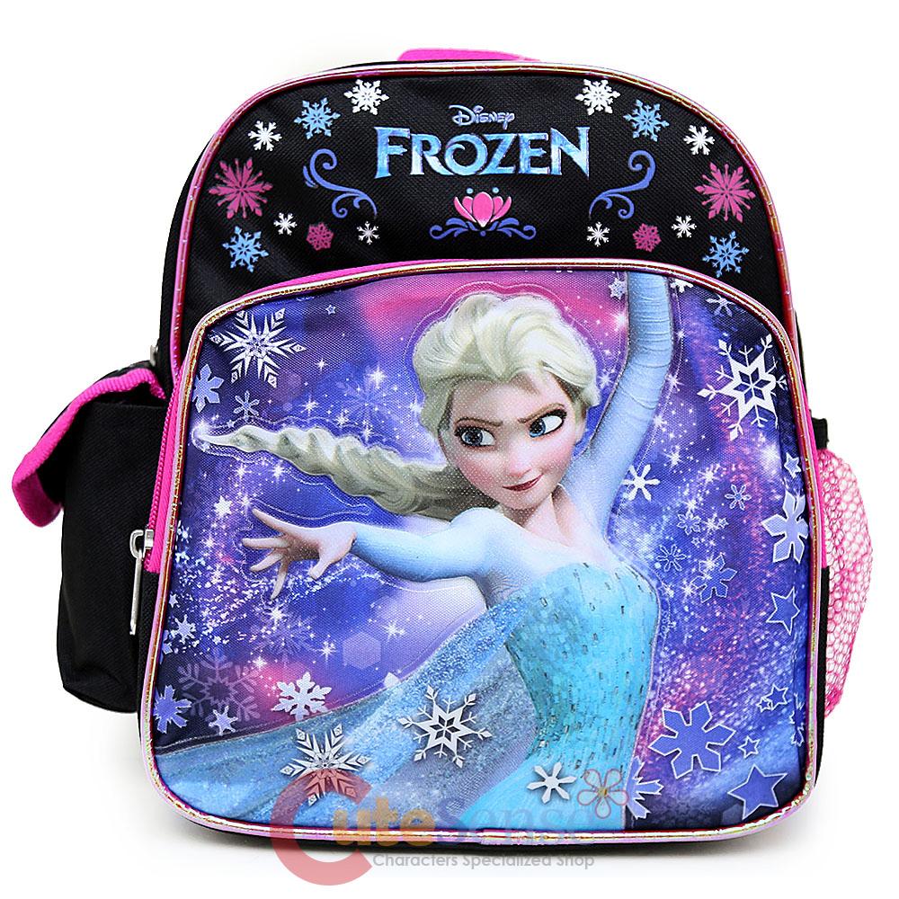 Disney Frozen Princess Elsa 10" School Backpack Toddler Mini Bag Black Pink eBay