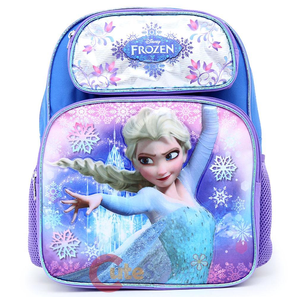 Disney Frozen Princess Elsa 14" School Backpack Girls Medium Bag Ice