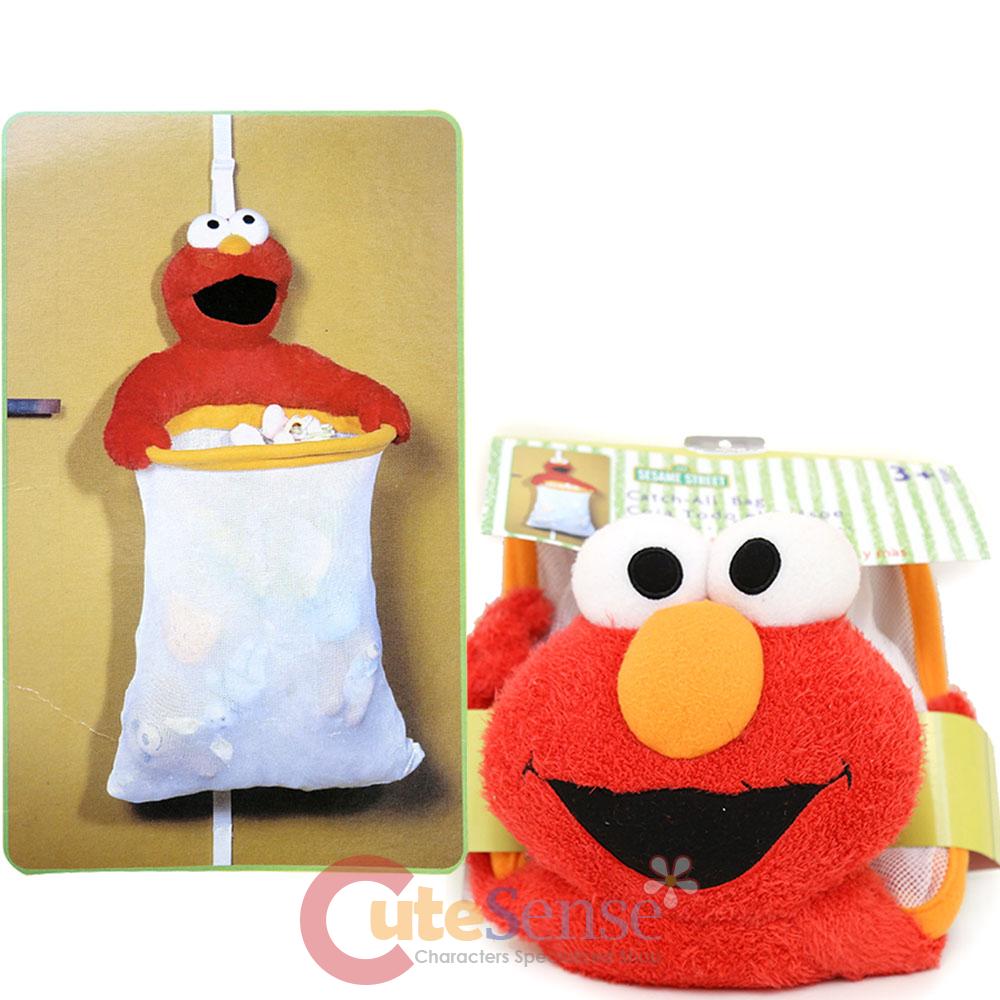 Sesame Street Elmo Catch All Bag with Large Plush Doll Door Hanging Toy Bag