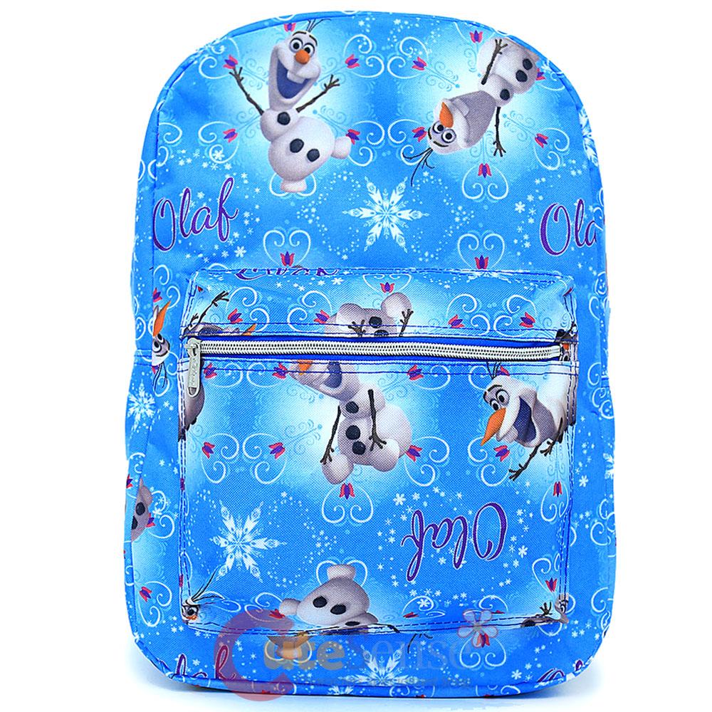 Disney Frozen Olaf Large School Backpack All Over Print Padded Laptop