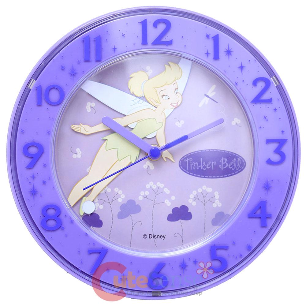 Disney Tinkerbell Wall Clock Table Stand Clock Purple Magic