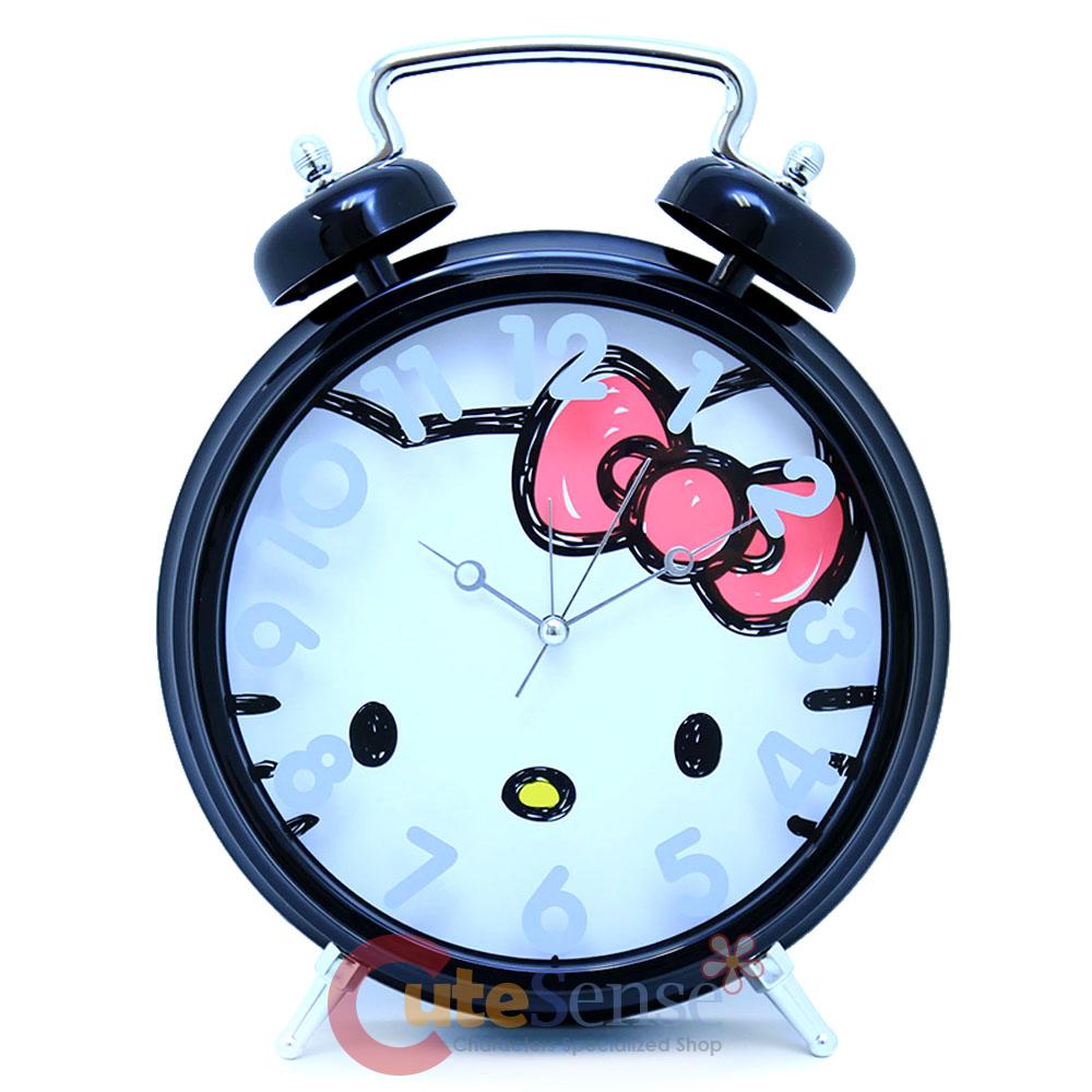 Sanrio Hello Kitty Bell Alarm Clock Wall Clock Watch Classic Face 13in