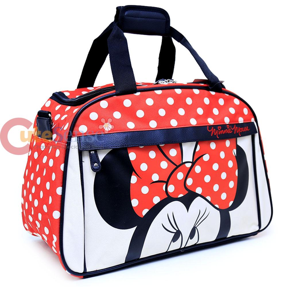 Disney Minnie Mouse Polka Dots Weekender Duffle Bag Travel