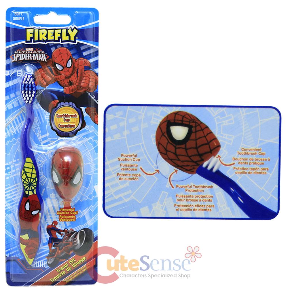 Marvel Spiderman Toothbrush with Cap Spier Man Travel Kit eBay