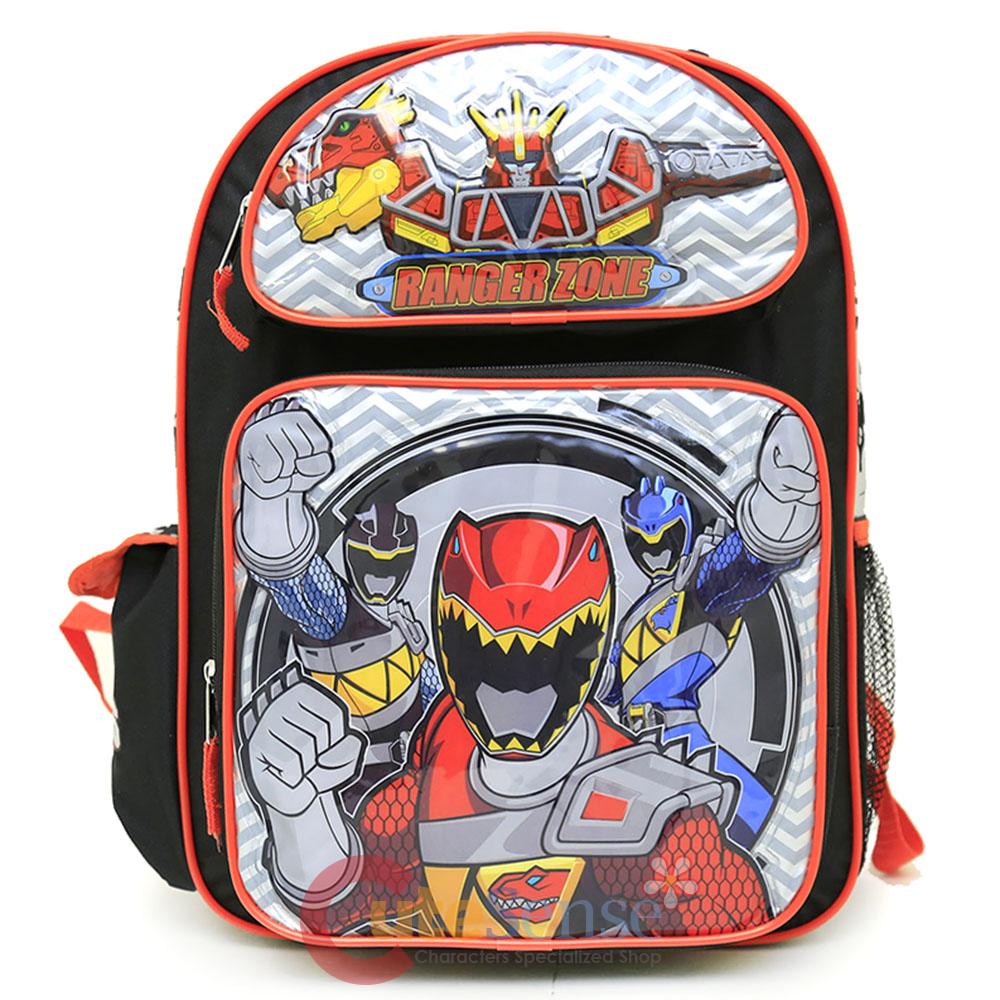 Power Rangers Large School Backpack 16" Boys Book Bag Dino Charge eBay