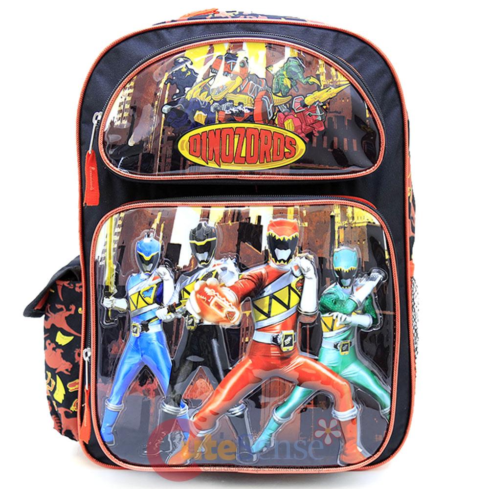 Power Rangers Large School Backpack 16" Boys Book Bag Dino Charge