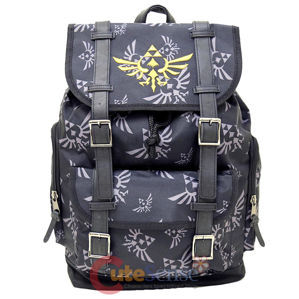 Nintendo Legend of Zelda Triforce All Over Print Backpack 17" Rucksack Bag eBay