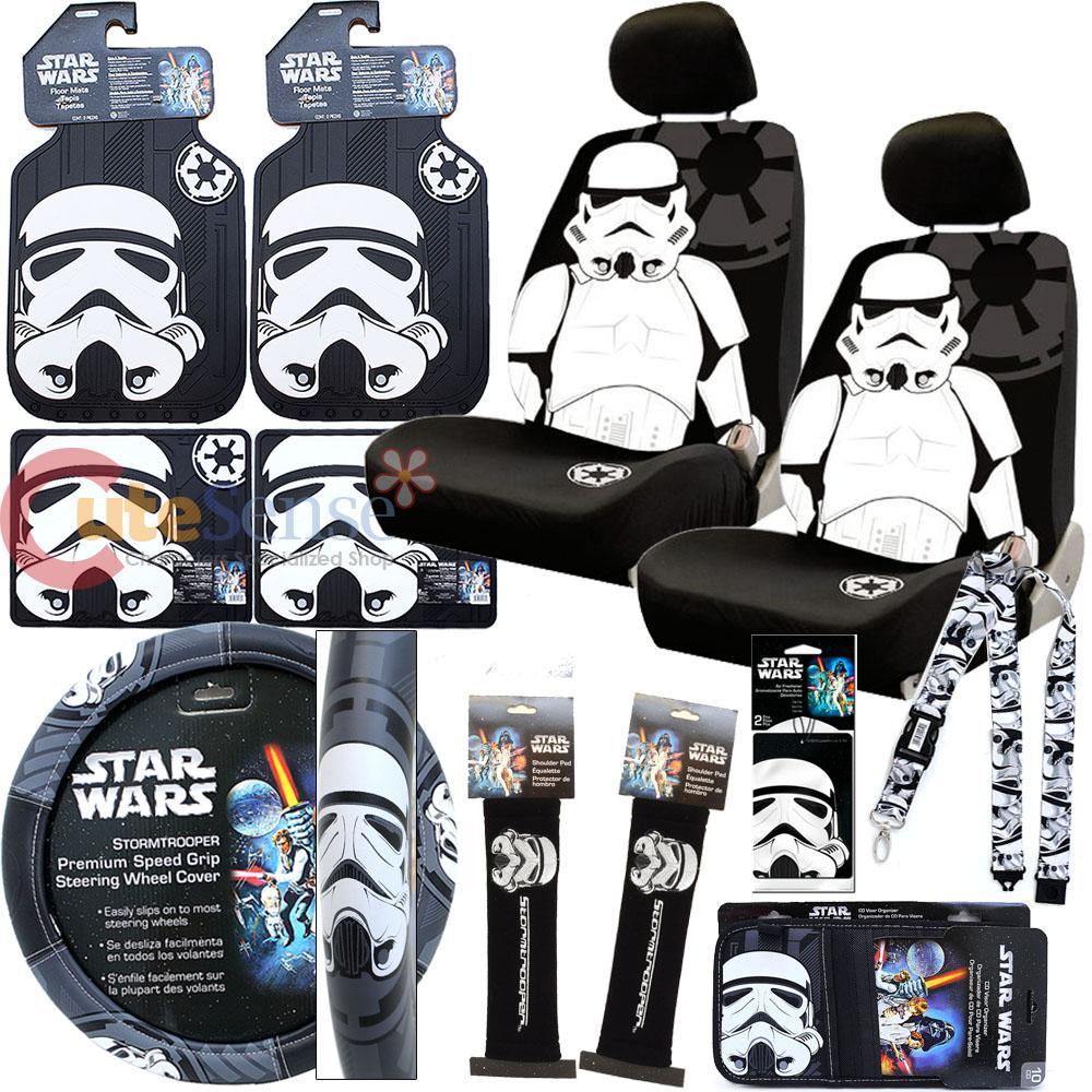 Star Wars Storm Trooper Low Back Car Seat Covers Accessories Complete