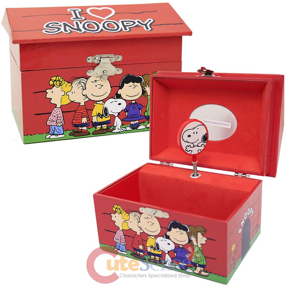 Peanuts Musical Jewelry Box Snoopy Wind Up Music Box at