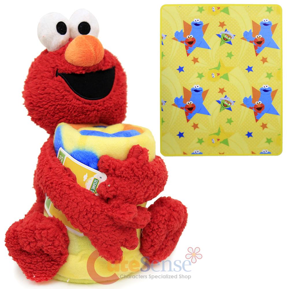sesame street characters fleece throw blanket