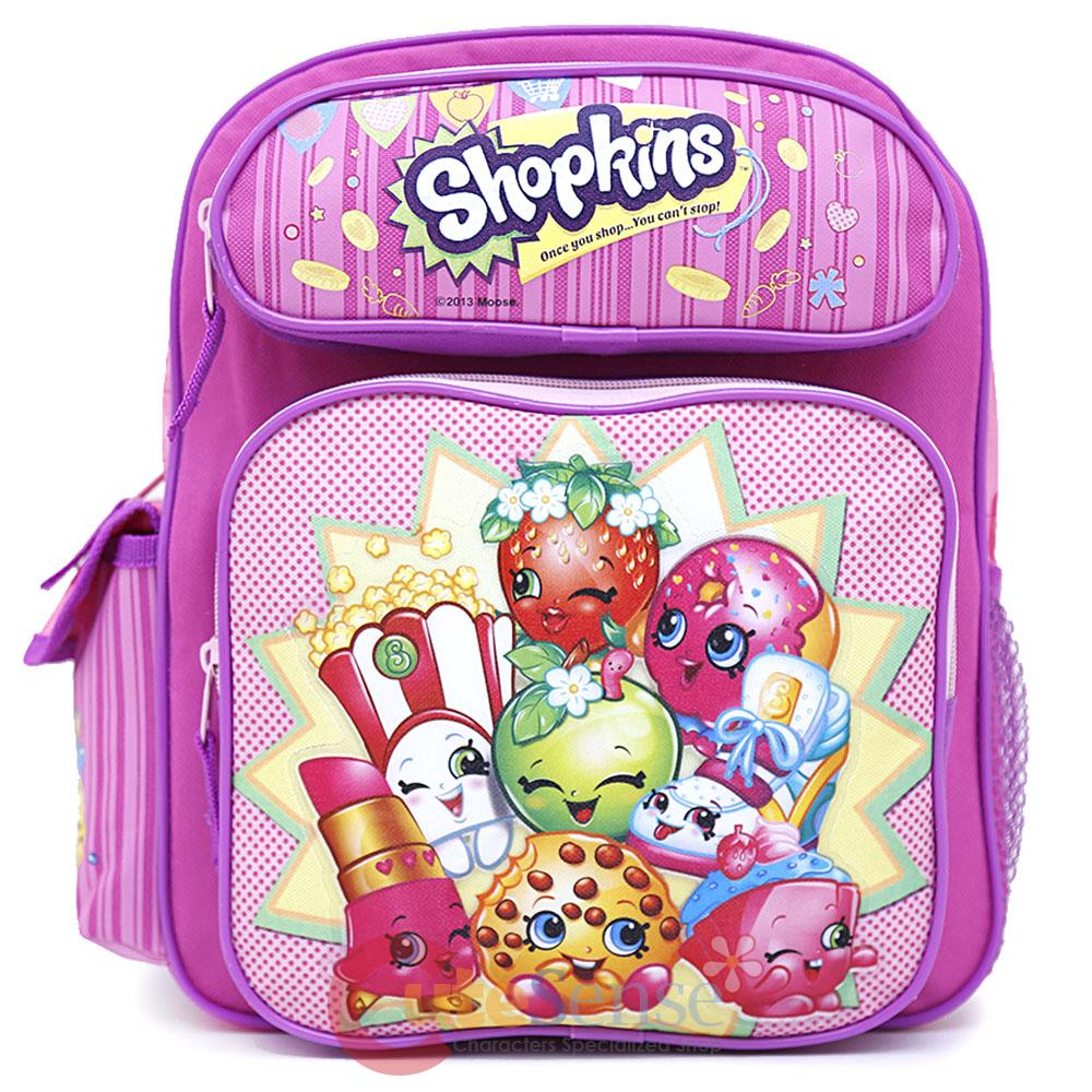 Shopkins School Backpack Medium 12 034 Girls Book BAG TOY Carry BAG eBay